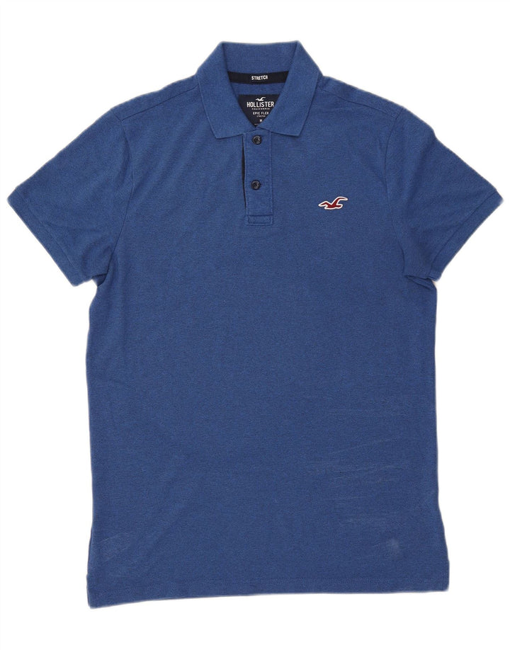 Hollister Herren Stretch-Poloshirt Mittelblau