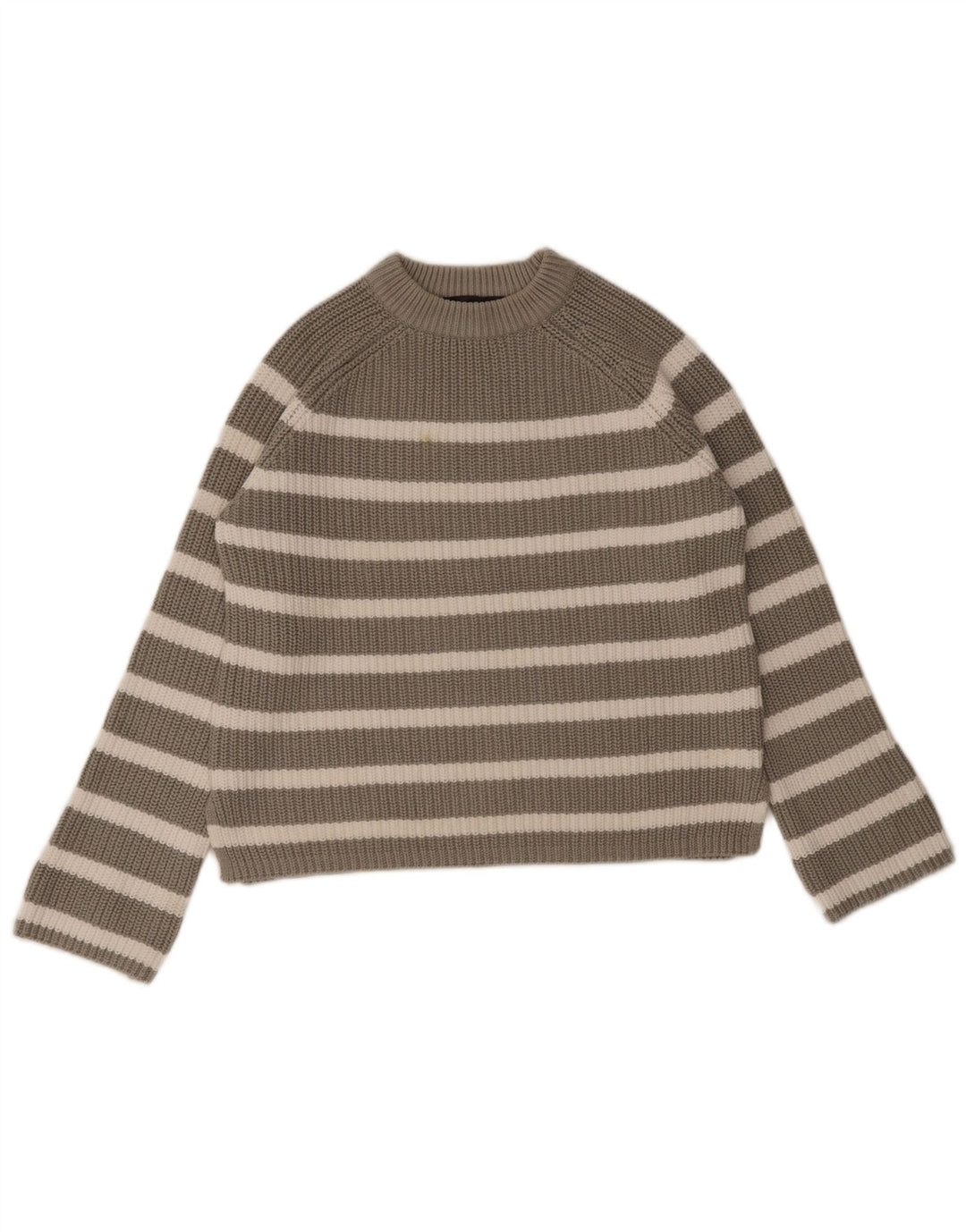 Marks & Spencer Damen-Pullover mit Rundhalsausschnitt, Gr. 10, Größe S, grau gestreift