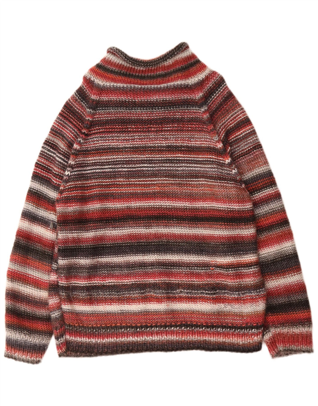Vintage Herren Rollkragenpullover Pullover Medium Mehrfarbig gestreift