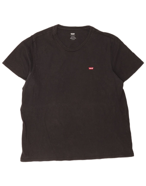 Levi's Herren-T-Shirt mit Standard-Passform, XL, schwarze Baumwolle