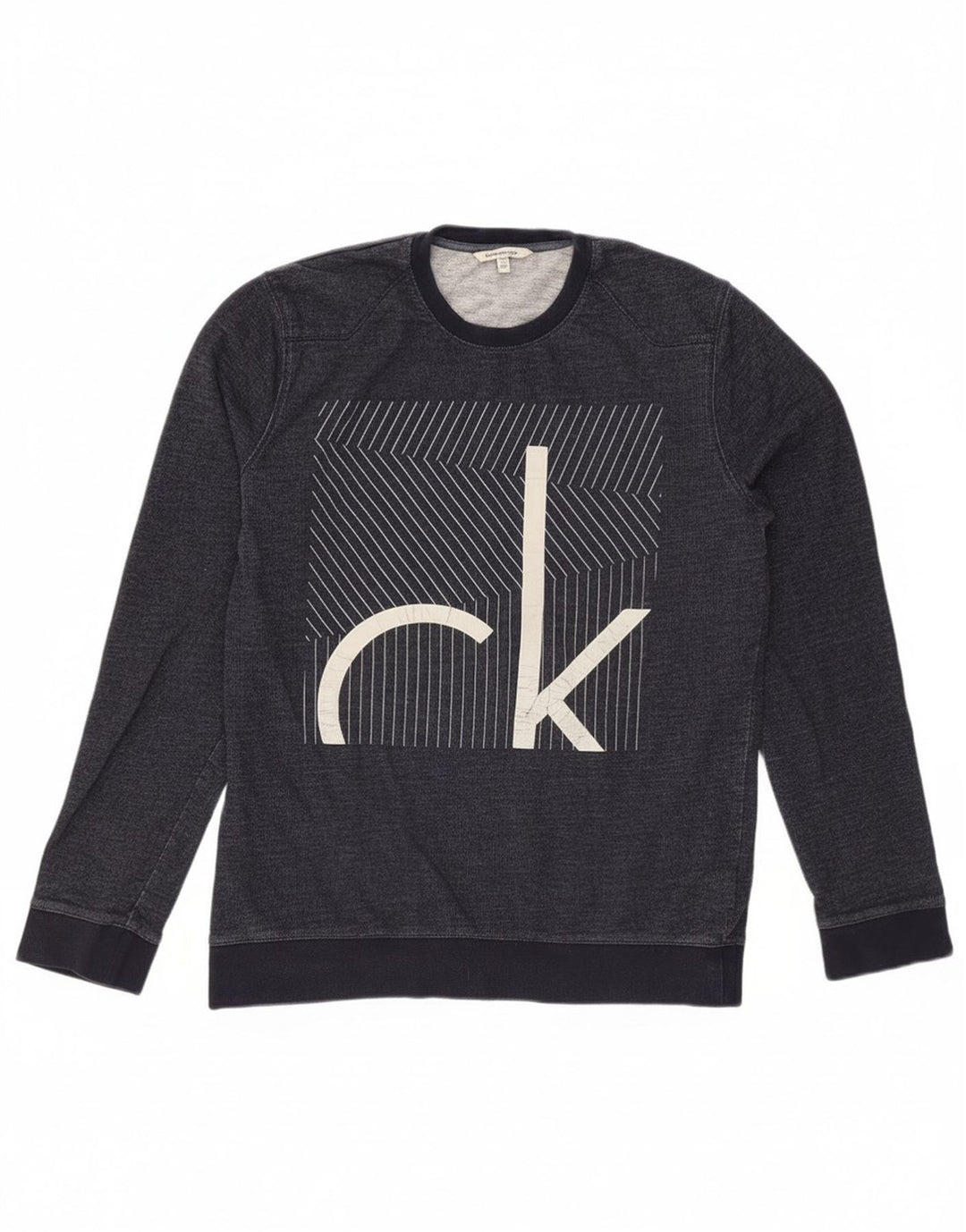Calvin Klein Jeans Herren-Sweatshirt mit Grafik, Mittelblau