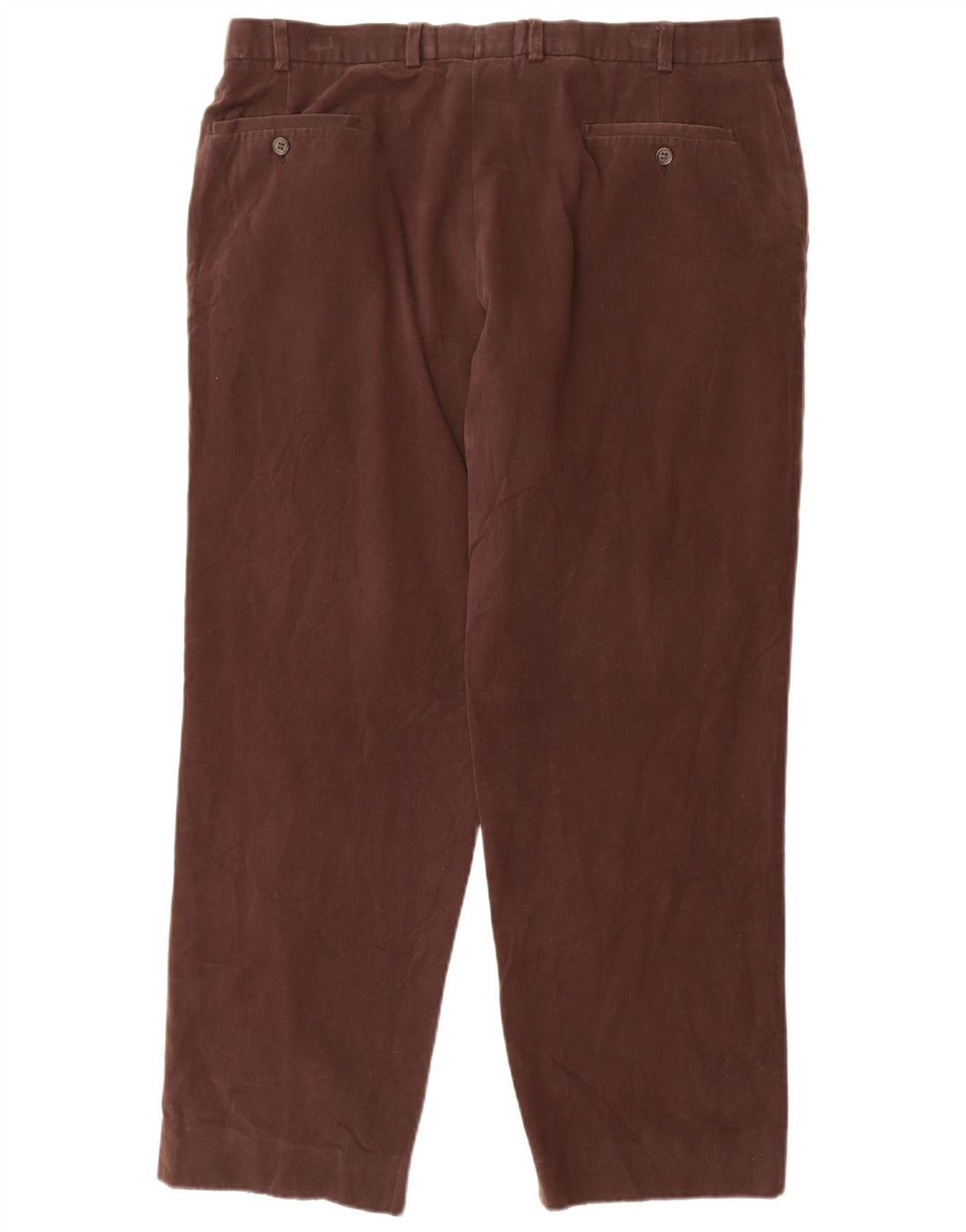 Gerade Herren-Anzughose von Marks & Spencer, Breite 40, Länge 31, Braun, Baumwolle