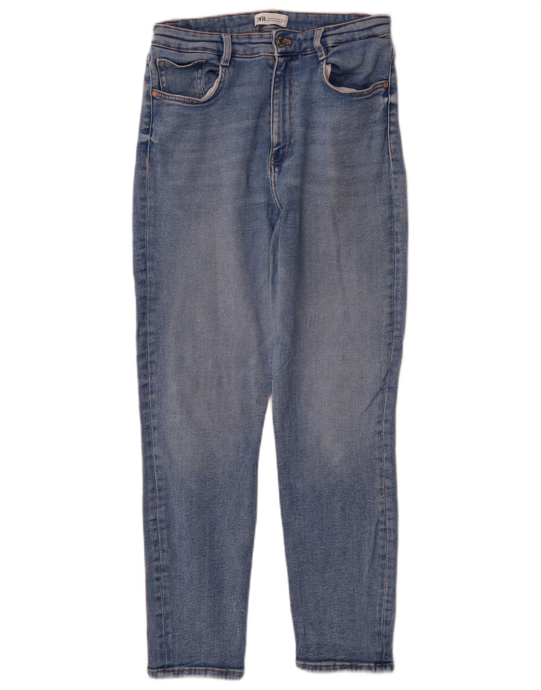 Zara Damen Tapered Jeans EU 40 Medium W30 L27 Blaue Baumwolle