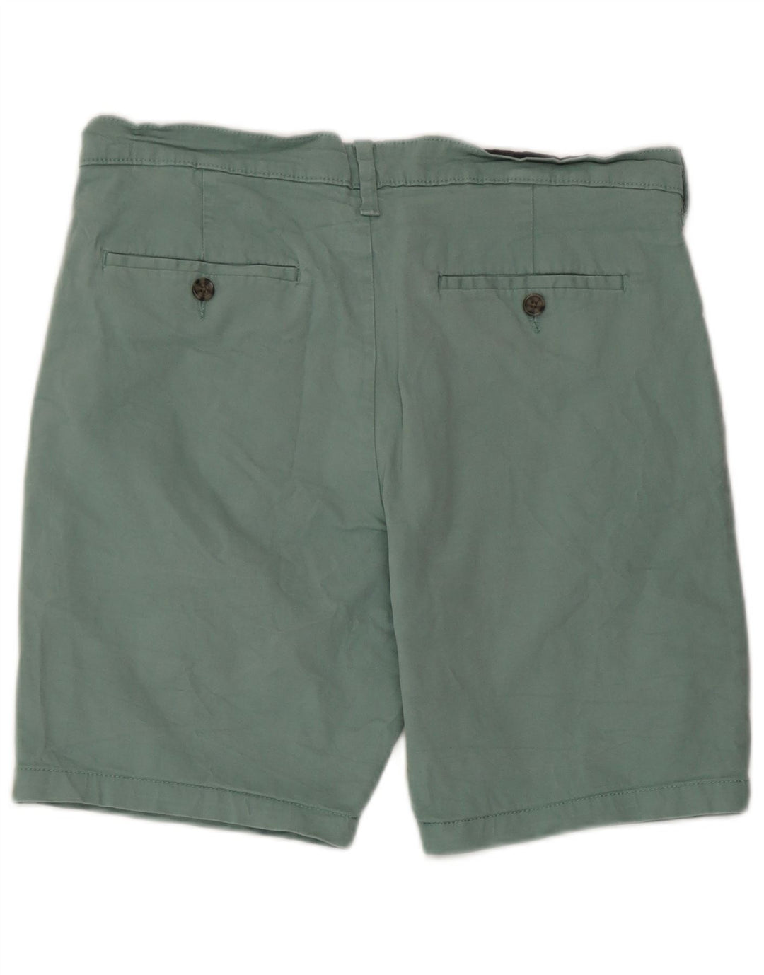 Marks & Spencer Herren-Chinoshorts W34 Large aus grüner Baumwolle