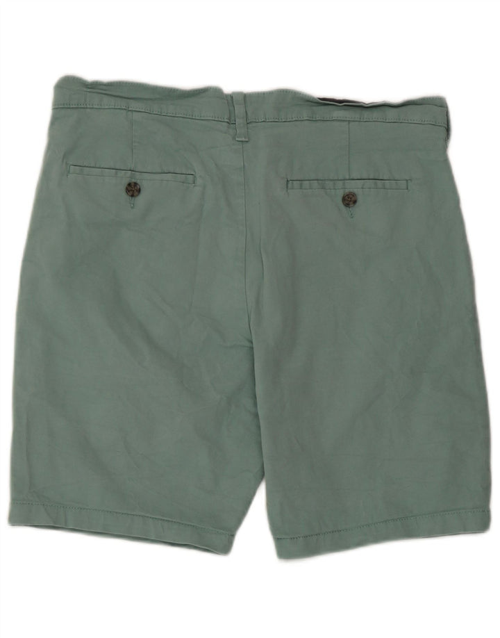 Marks & Spencer Herren-Chinoshorts W34 Large aus grüner Baumwolle
