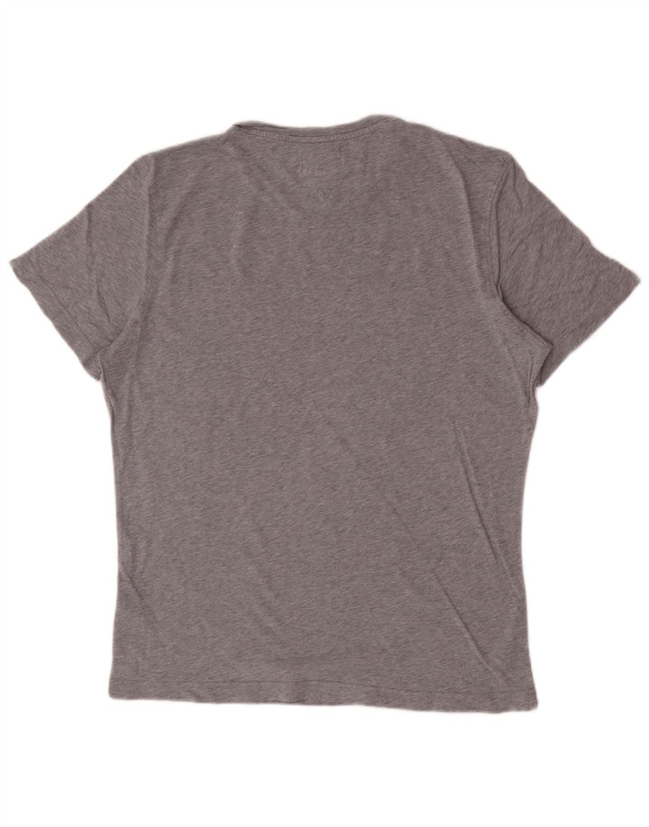 Tommy Hilfiger Herren T-Shirt Top Large Grau Baumwolle