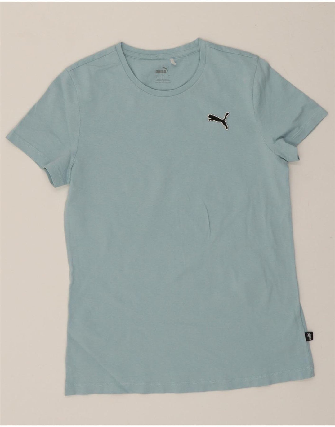 PUMA Womens Graphic T-Shirt Top UK 12 Medium Blue Cotton Vintage Puma and Second-Hand Puma from Messina Hembry 