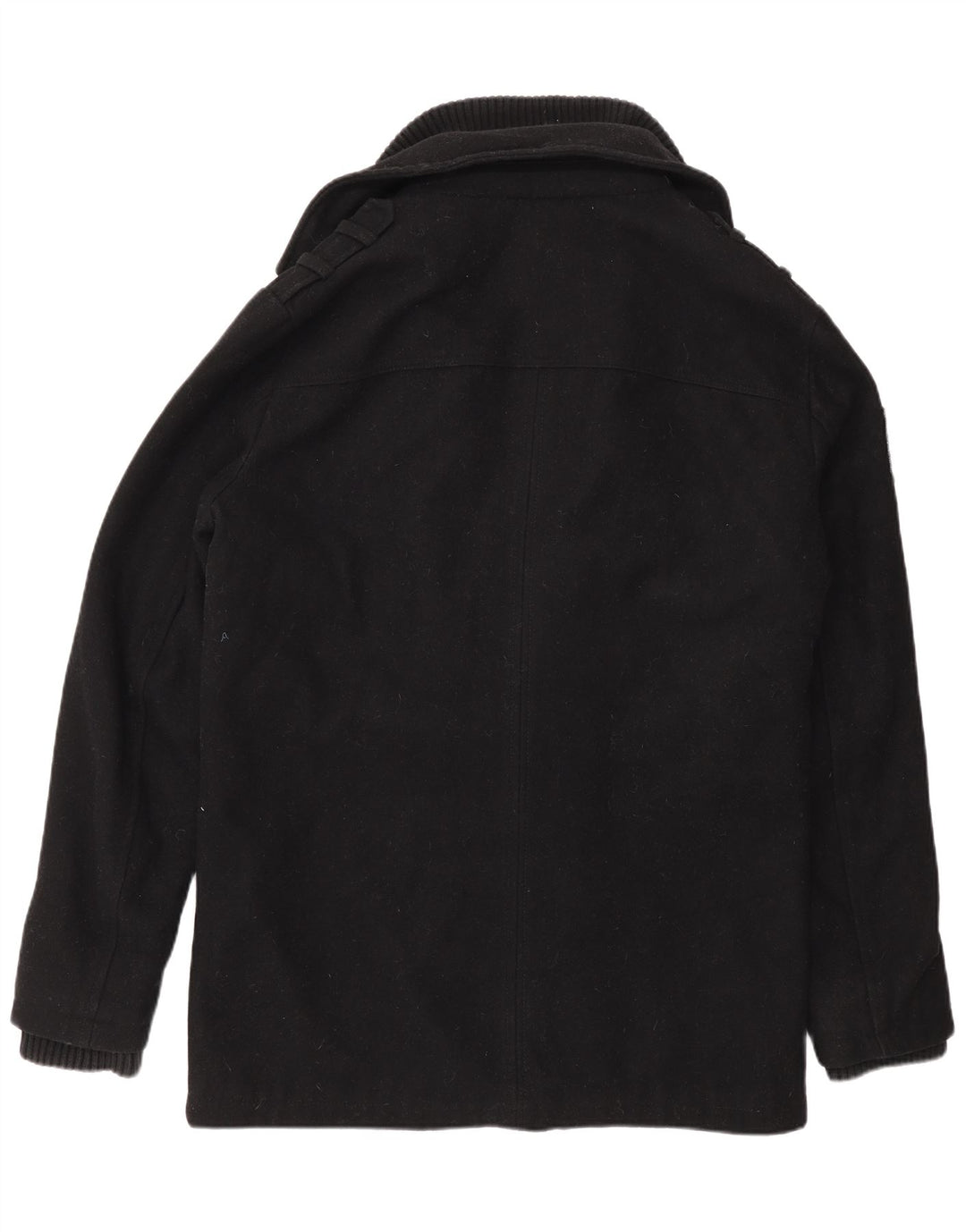 Jack & Jones Herren Pea Coat UK 40 Große schwarze Wolle