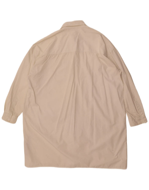 Levi's Damen-Hemdkleid mit langen Ärmeln, übergroß, UK-Größe 14, mittelweiße Baumwolle