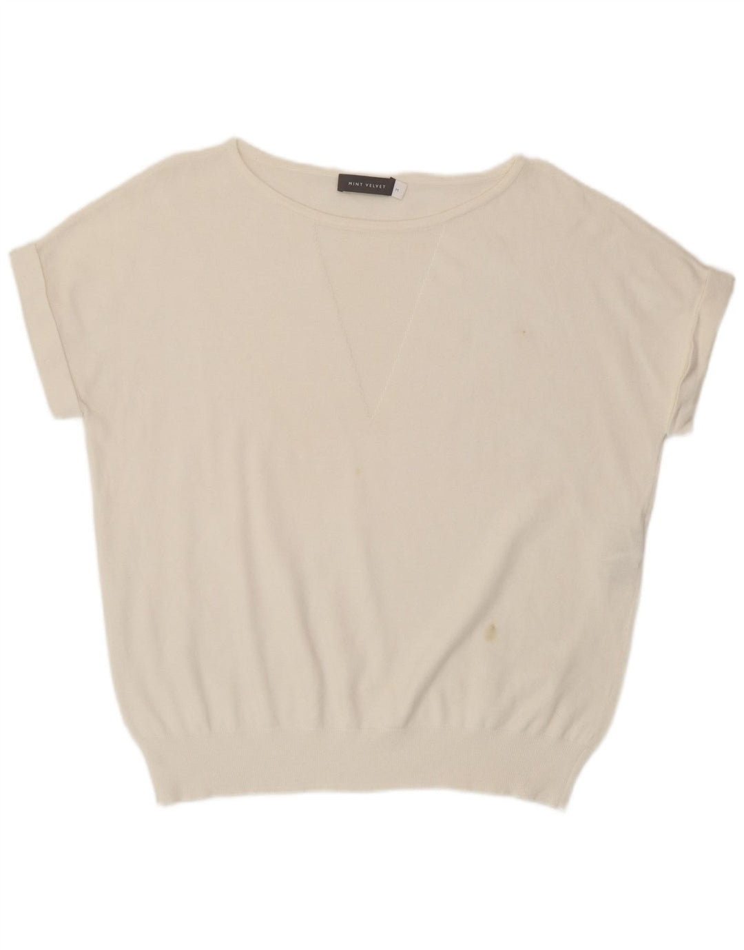 MINT VELVET Damen-Blusenoberteil mit lockerer Passform, UK-Größe 12, Mittelweiß, Polyamid