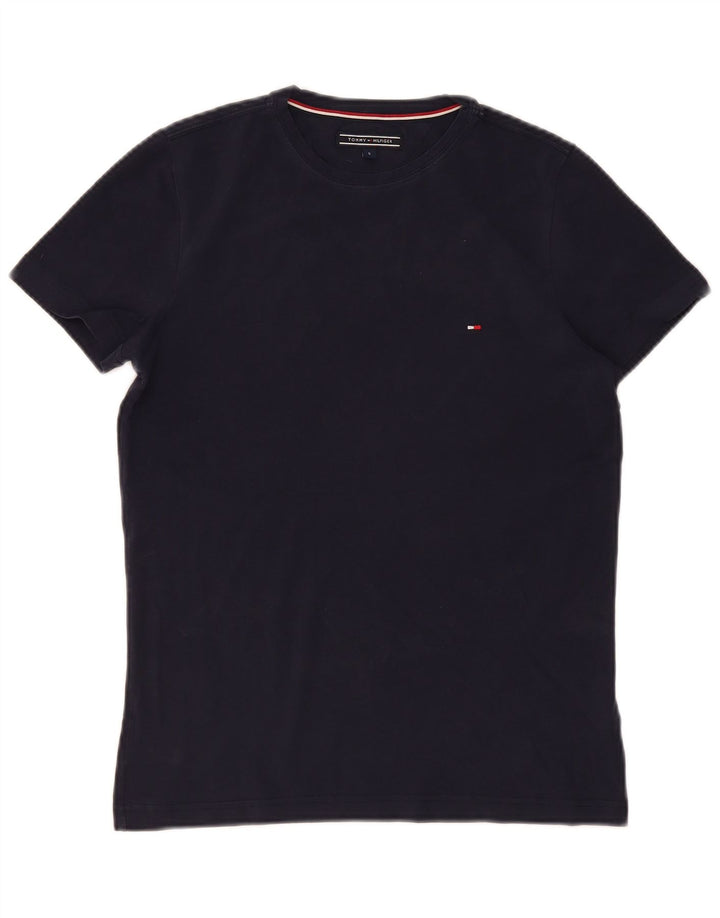 Tommy Hilfiger Herren T-Shirt Top Small Marineblau Baumwolle