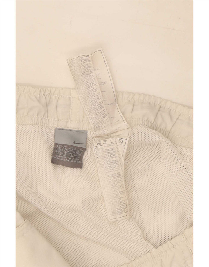 Nike Herren-Sportshorts, groß, weißes Farbblock-Polyester