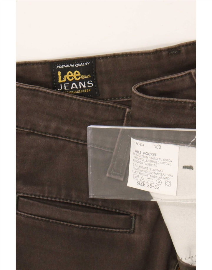 Lee Damen Bootcut-Jeans W28 L28 Braune Baumwolle