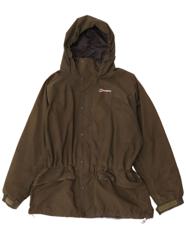 Berghaus Herren-Regenjacke mit Kapuze, UK 42, XL, Khaki, Nylon