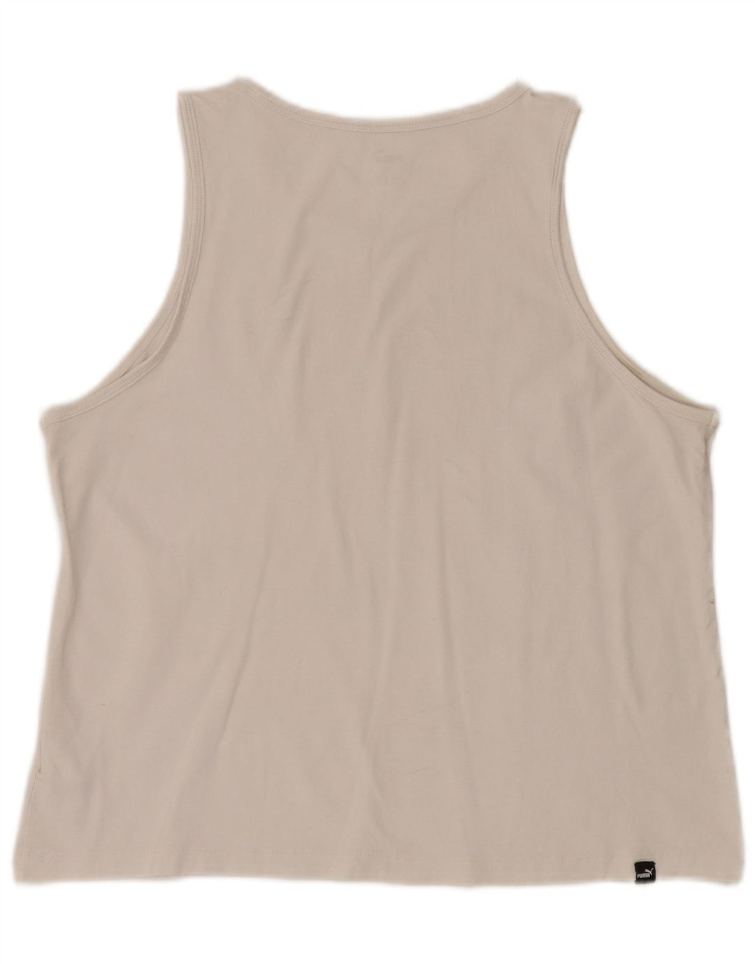 PUMA Damen Graphic Vest Top UK 18 XL Weiße Baumwolle