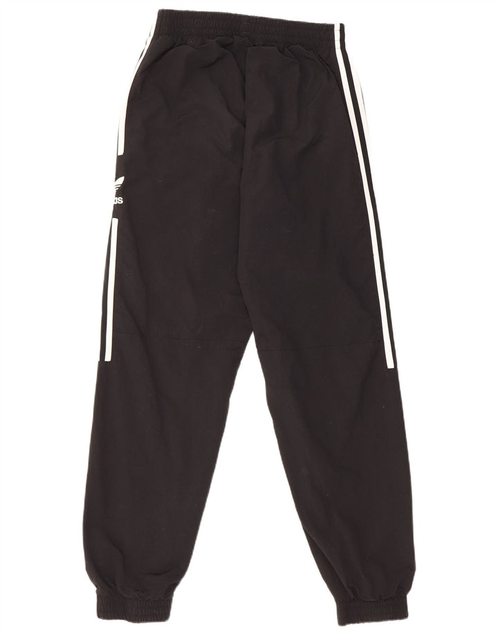 Adidas Herren-Trainingshose, Jogginghose, klein, schwarzes Nylon
