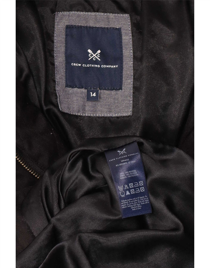 Crew Clothing Damen Kapuzenmantel mit regulärer Passform, gepolstert, UK 14, Mittelschwarz