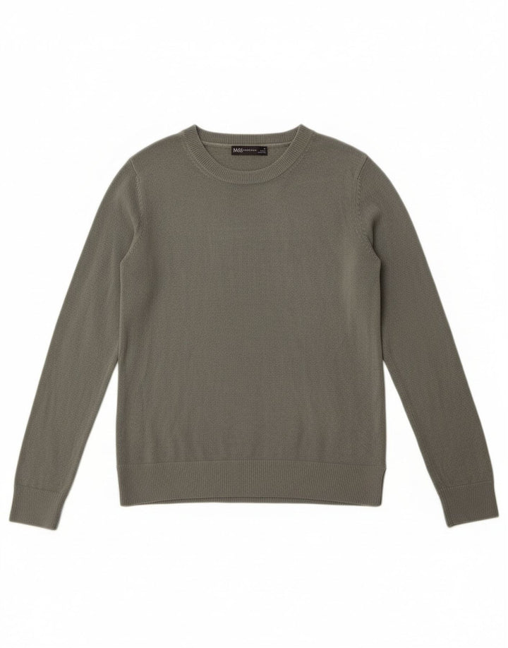 Marks & Spencer Damen-Pullover mit U-Boot-Ausschnitt, Gr. 10, Small Khaki