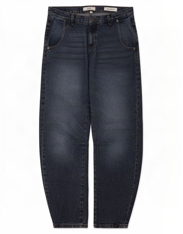 Guess Mädchen-Jeans mit entspannter Passform und schmal zulaufendem Bein, 15–16 Jahre, W30 L30, blaue Baumwolle