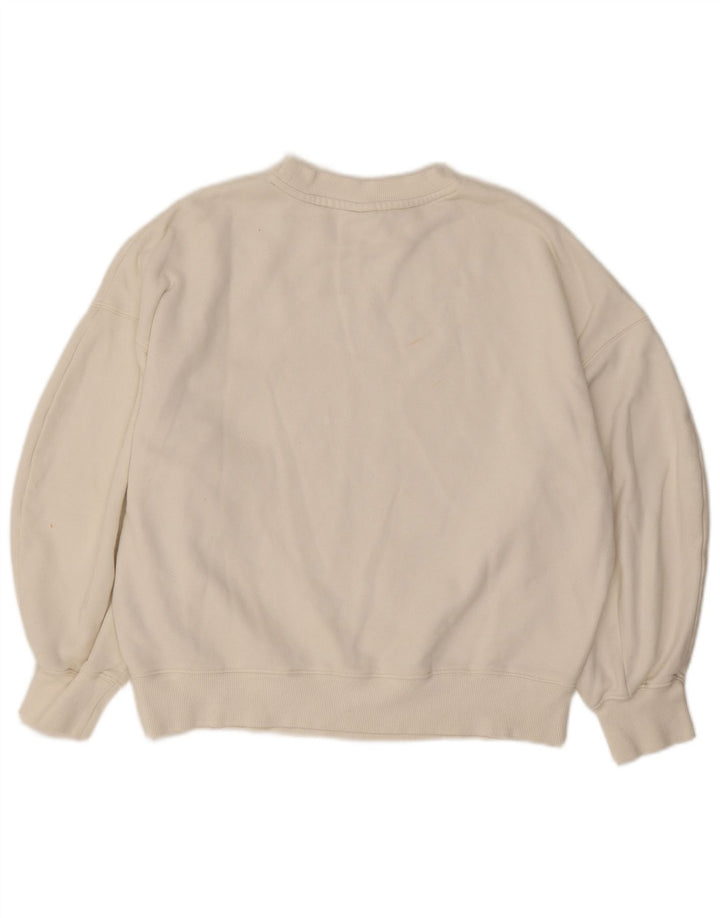 Puma Damen-Sweatshirt in Übergröße, Gr. 10, Größe S, weiß, Baumwolle