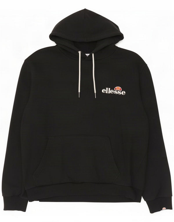 Ellesse Damen Kapuzenpullover UK 16 Large Black Cotton