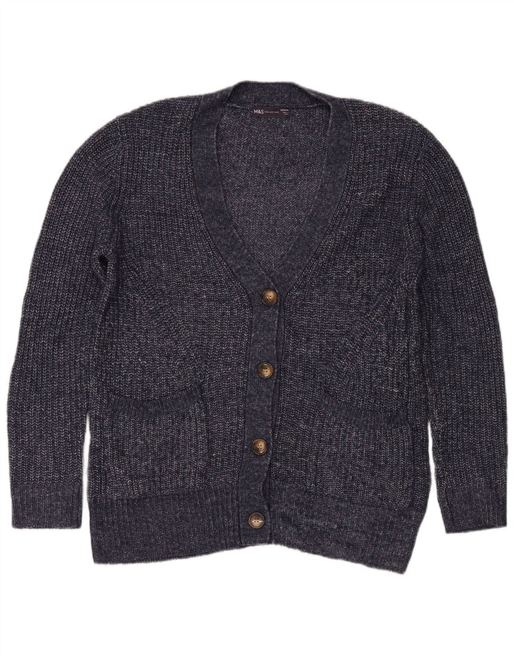 Marks & Spencer Damen-Cardigan-Pullover UK 14 Medium Navy Blue Meliert