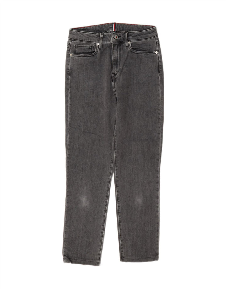 Tommy Hilfiger Damen-Cropped-Jeans, W27, L25, graue Baumwolle