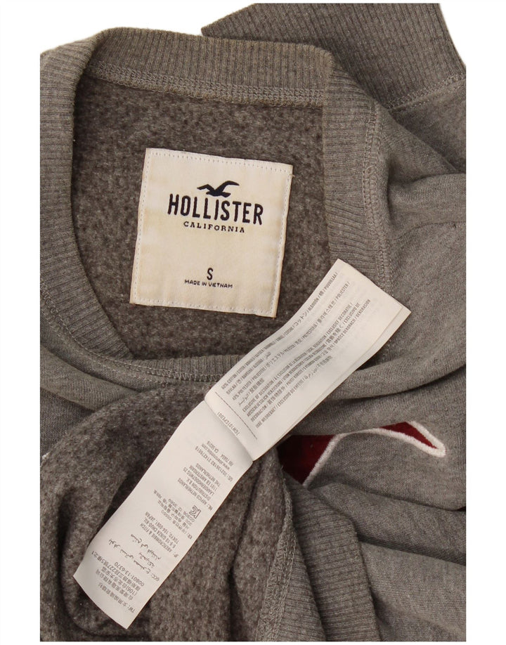 Hollister Herren-Sweatshirt mit Grafik, Größe S, Grau, Baumwolle
