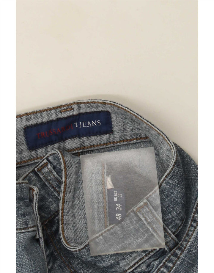 Trussardi Damen Straight Jeans W32 L32 Blau