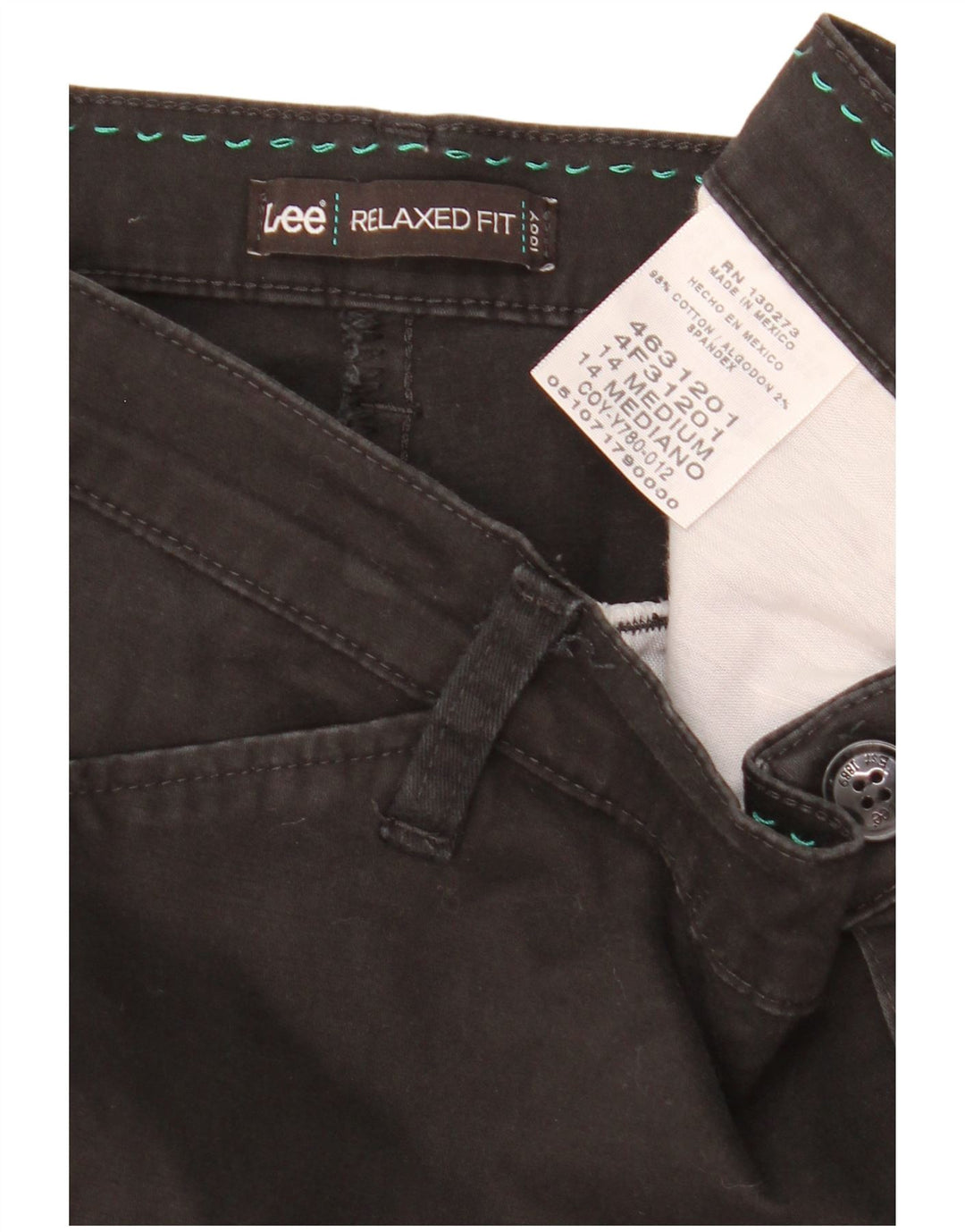 Lee Damen US14 W36 L31 Schwarze Baumwolle