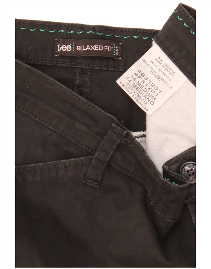 Lee Damen US14 W36 L31 Schwarze Baumwolle