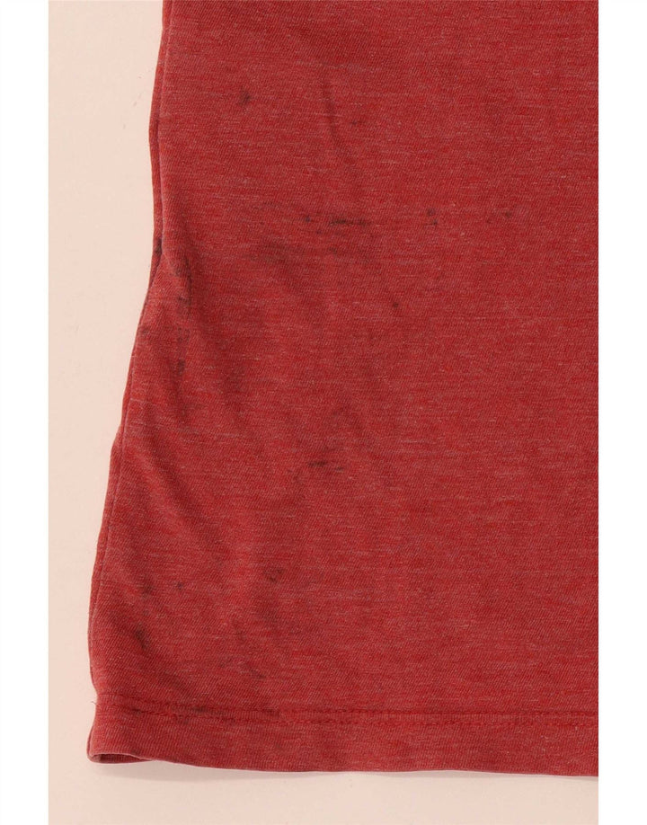 Levi's Herren-T-Shirt-Oberteil aus mittelrot gefleckter Baumwolle