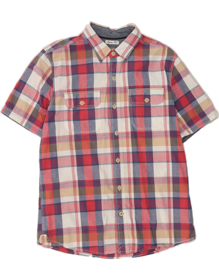 FAT FACE Mens Classic Fit Short Sleeve Shirt Medium Multicoloured Check Vintage Fat Face and Second-Hand Fat Face from Messina Hembry 