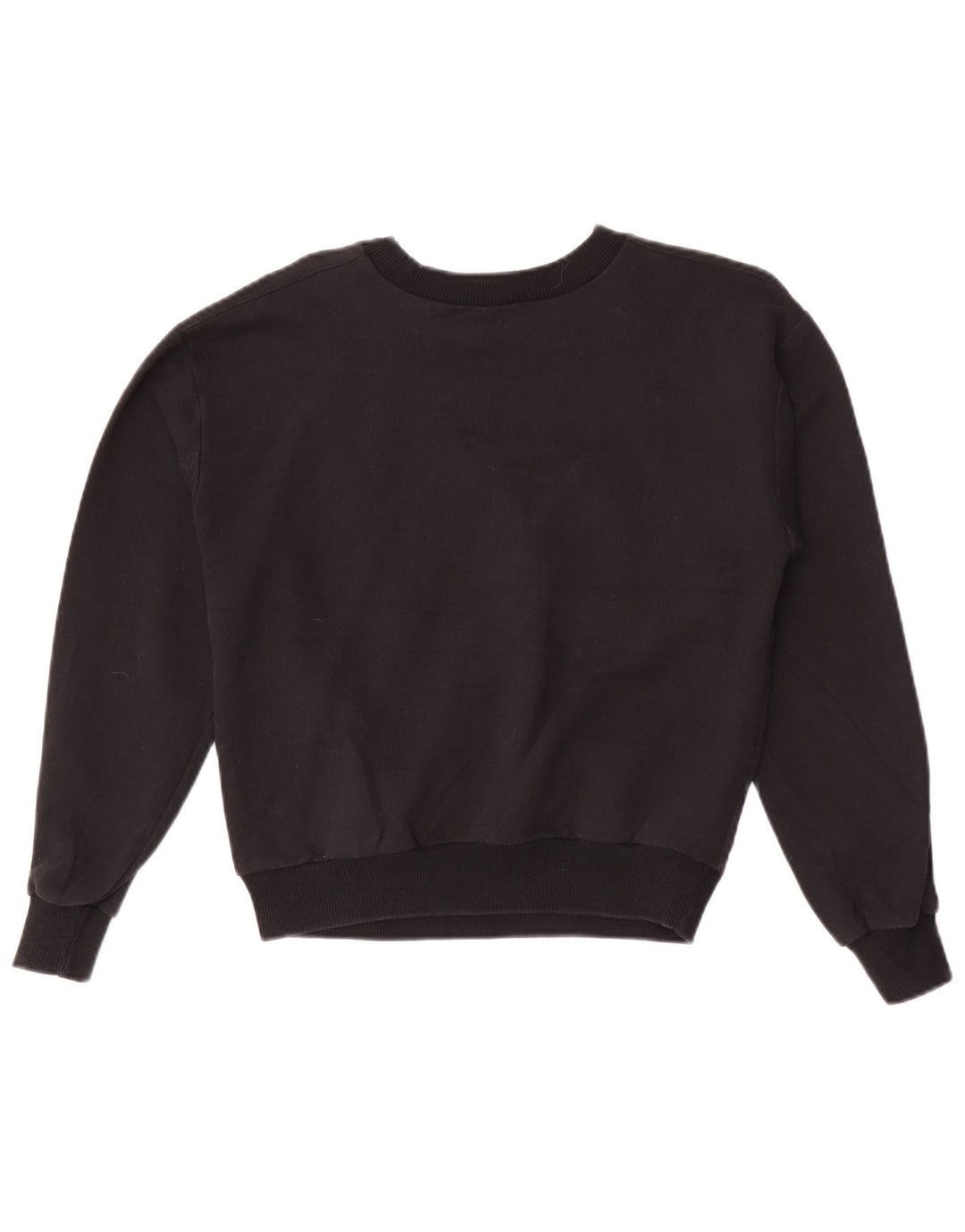 Zara Damen Crop Sweatshirt Pullover UK 10 Small Schwarz