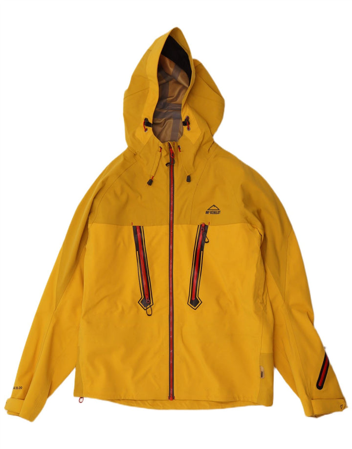 McKinley Herren-Regenjacke mit Kapuze, UK 38, Mittelgelb