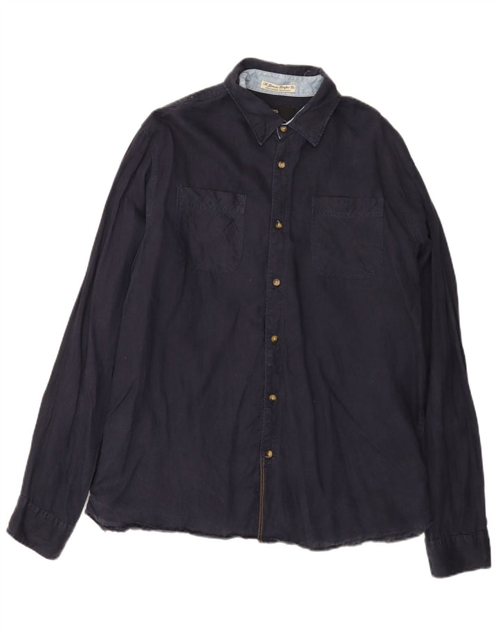 Scotch & Soda Herren Amsterdam Couture Hemd Medium Marineblau