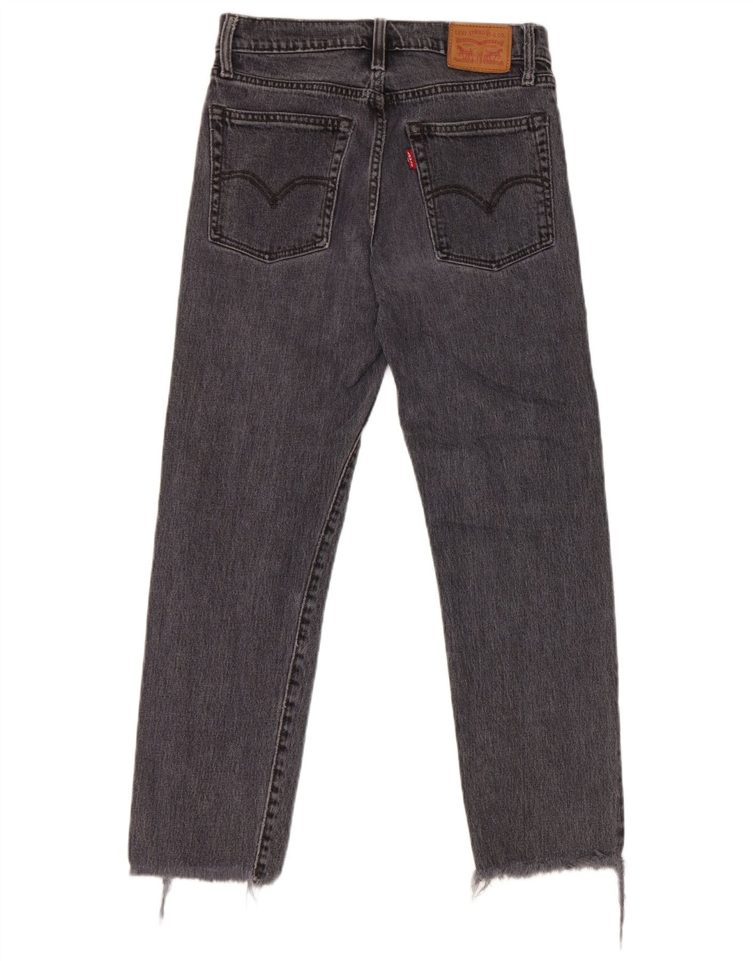 Levi's Damen Straight Jeans W27 L26 Graue Baumwolle
