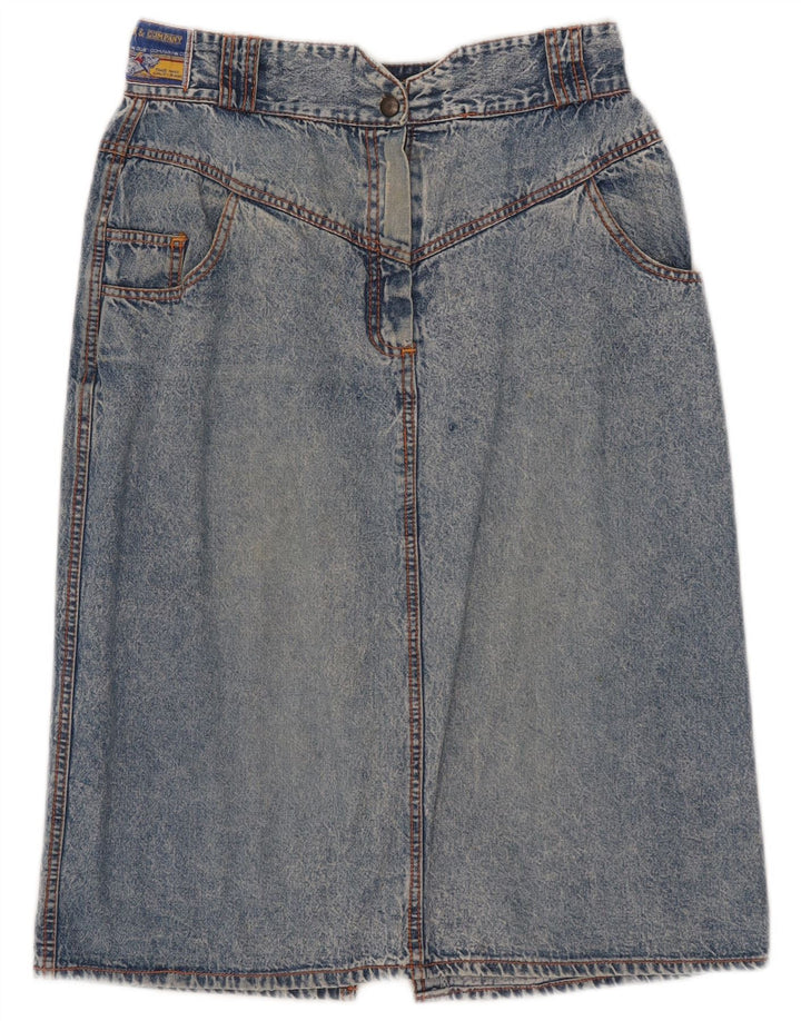 Vintage Damen Jeansrock IT 42 Medium W28 Blaue Baumwolle
