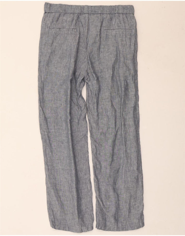 DACK'S Damen-Chinohose mit weitem Bein und Klammern, Größe S, W30, L27, Blau