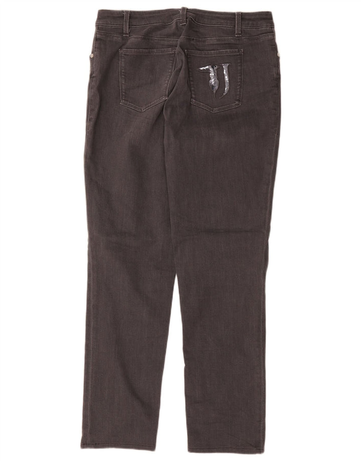 Trussardi Damen Straight Jeans W36 L29 Graue Baumwolle