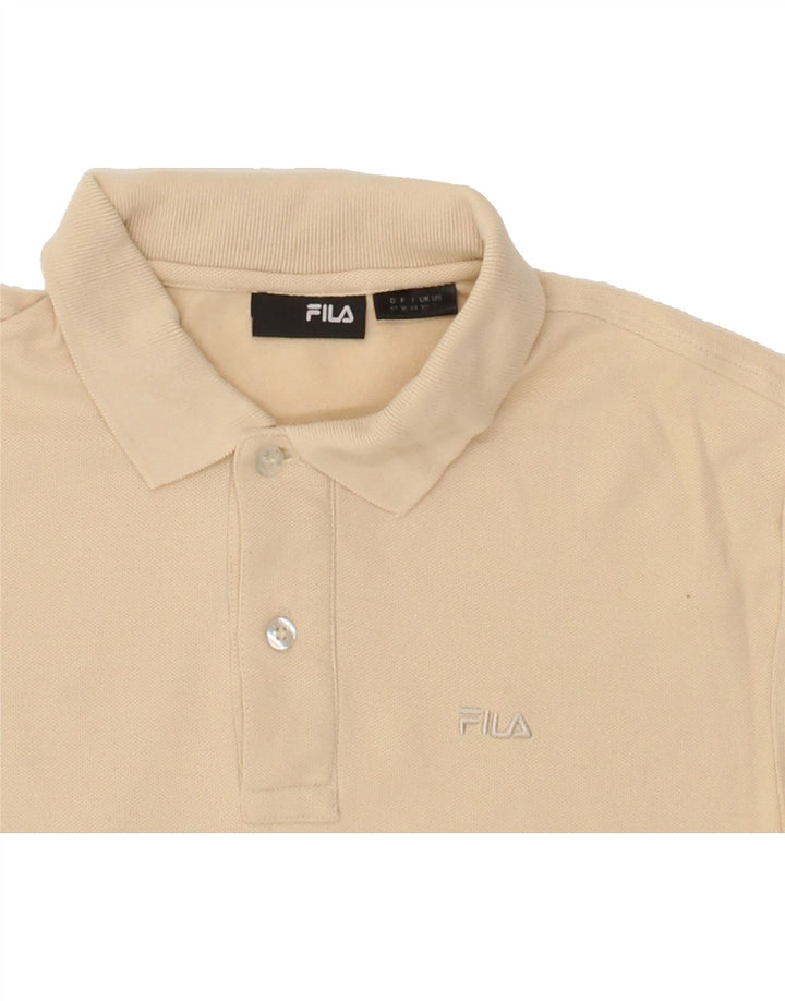 FILA Mens Polo Shirt XS Beige Cotton Vintage Fila and Second-Hand Fila from Messina Hembry 