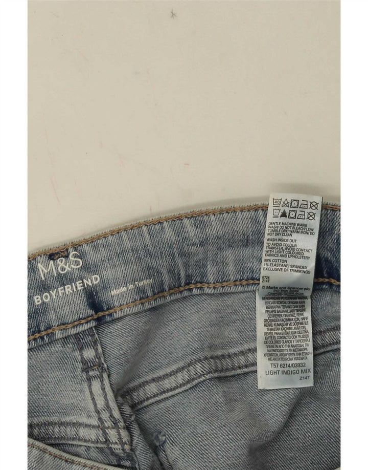 Marks & Spencer Damen Tapered Jeans UK 12 Medium W28 L27 Blau