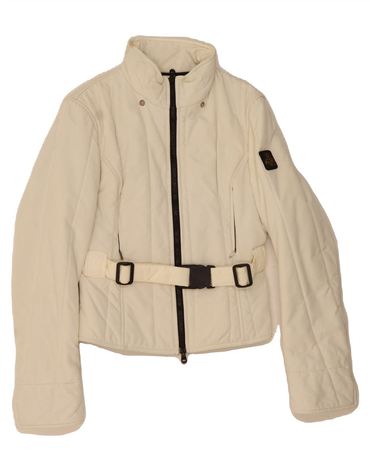 REFRIGIWEAR Womens Padded Jacket UK 16 Large White Nylon Vintage Refrigiwear and Second-Hand Refrigiwear from Messina Hembry 