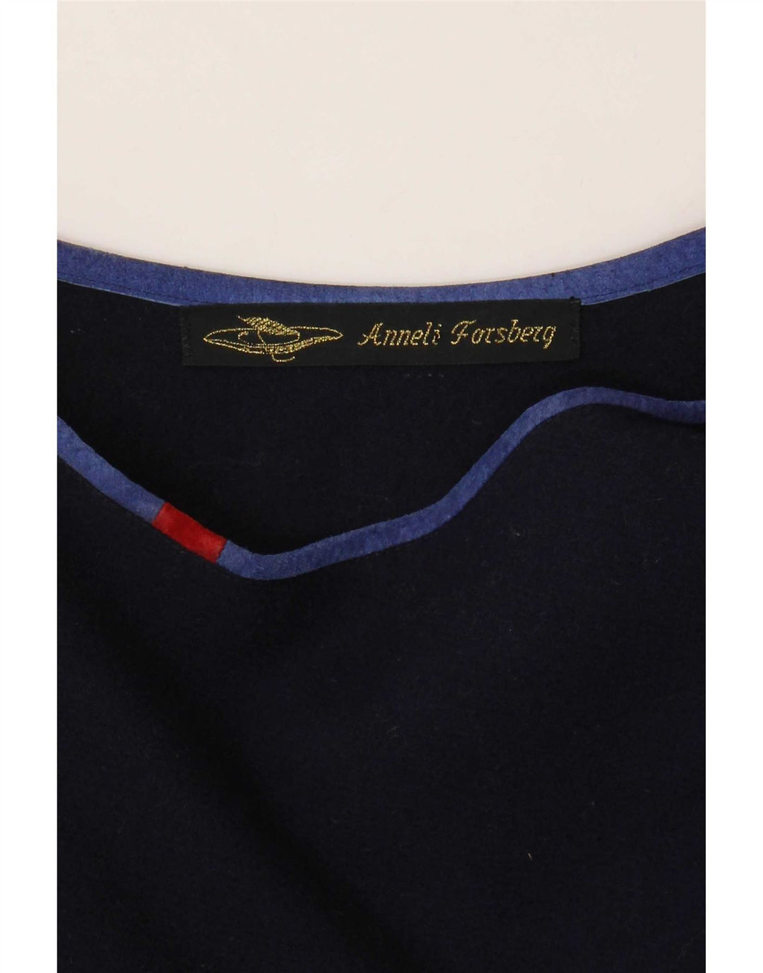 Vintage Damen Asymmetrisches Top UK 18 XL Marineblau