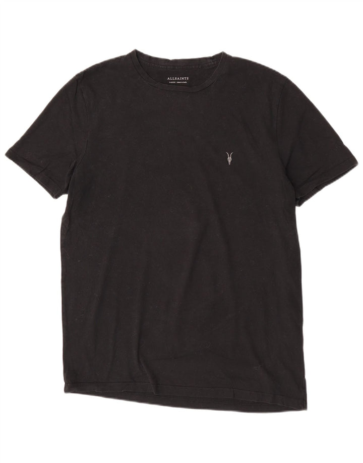 All Saints Herren T-Shirt Top Large Schwarz Baumwolle