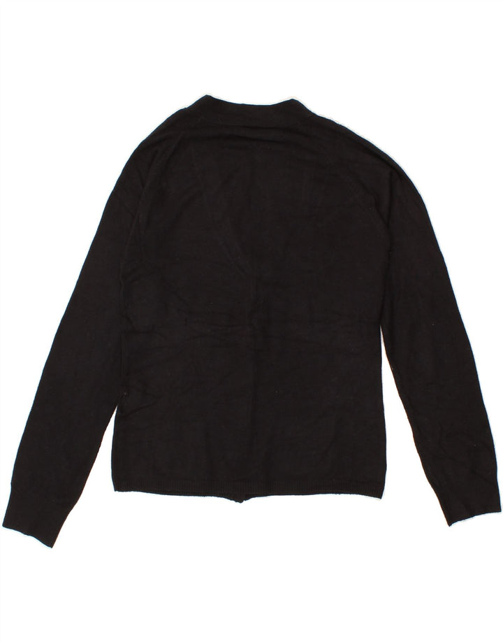 BENETTON Womens Cardigan Sweater UK 12 Medium Black Acrylic Vintage Benetton and Second-Hand Benetton from Messina Hembry 