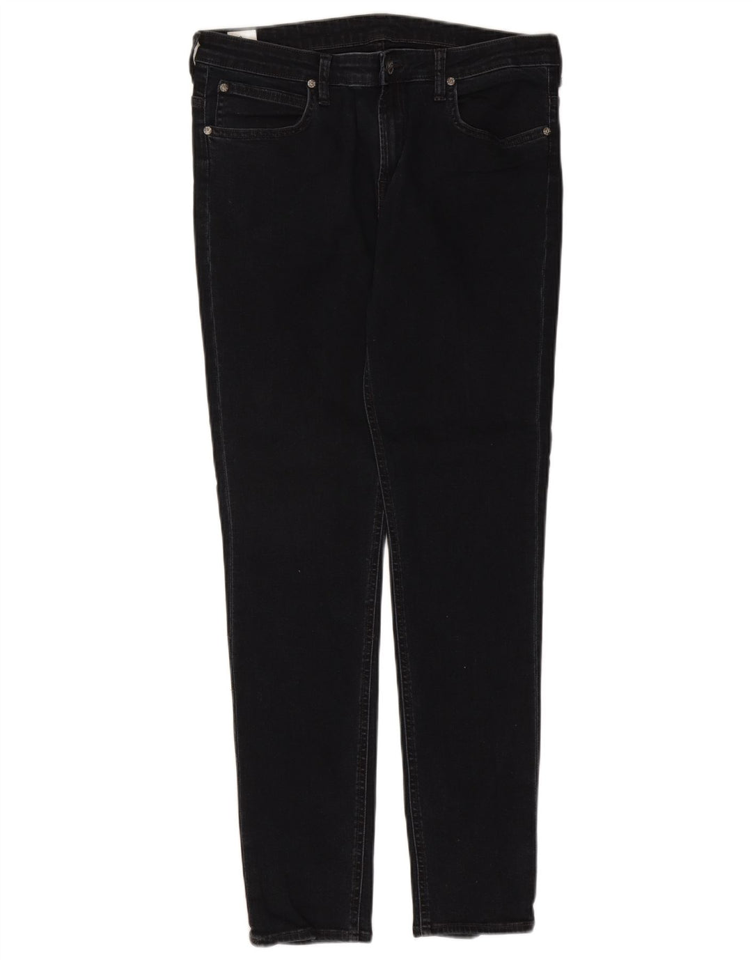 Lee Damen Skinny Jeans W32 L30 Schwarze Baumwolle