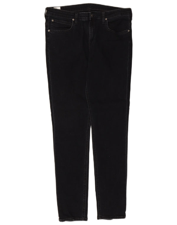 Lee Damen Skinny Jeans W32 L30 Schwarze Baumwolle