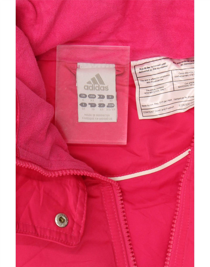 Adidas Damen Wattierte Weste UK 6 XS Rosa Polyester