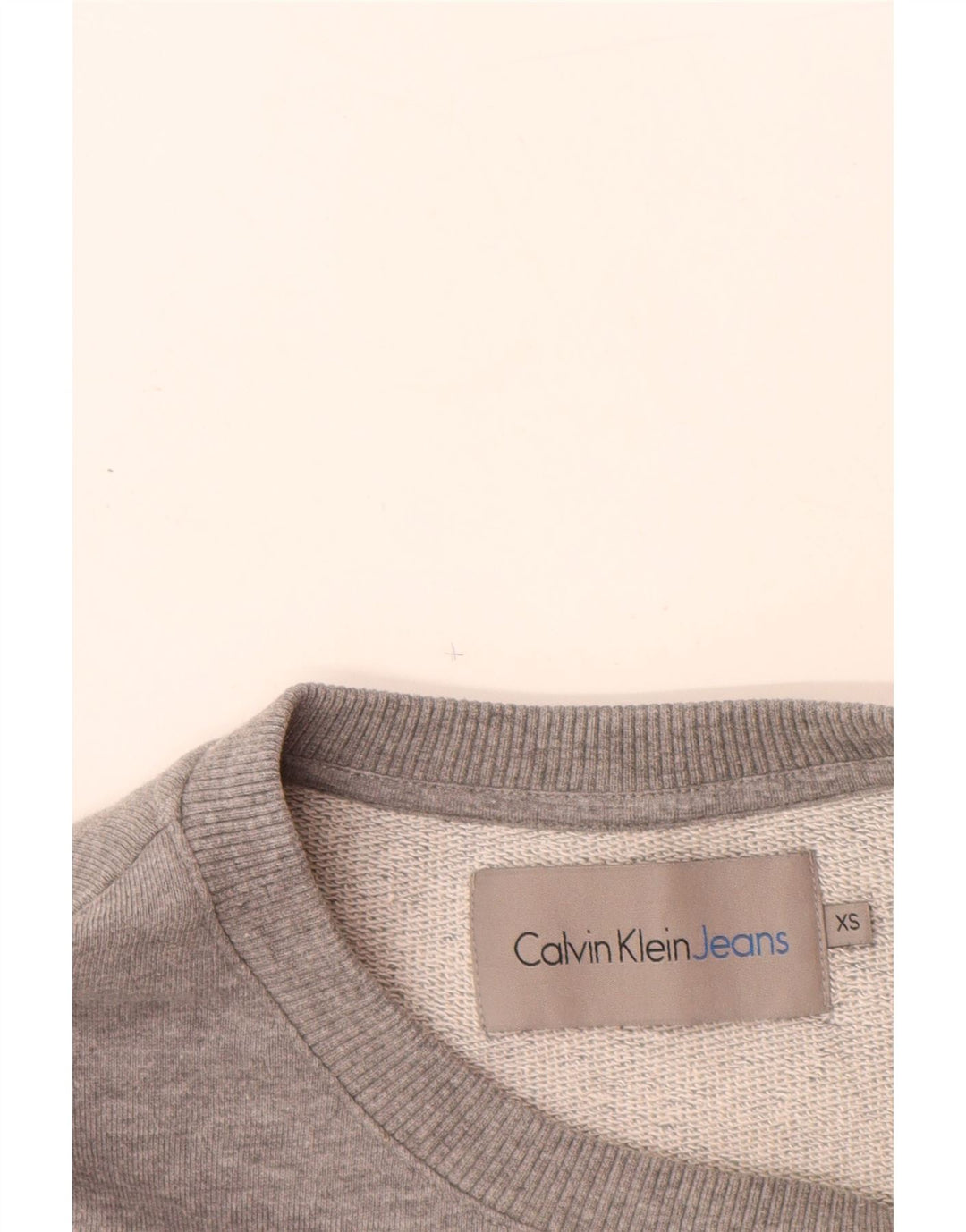 CALVIN KLEIN JEANS Herren Grafik Sweatshirt Pullover XS Grau Baumwolle